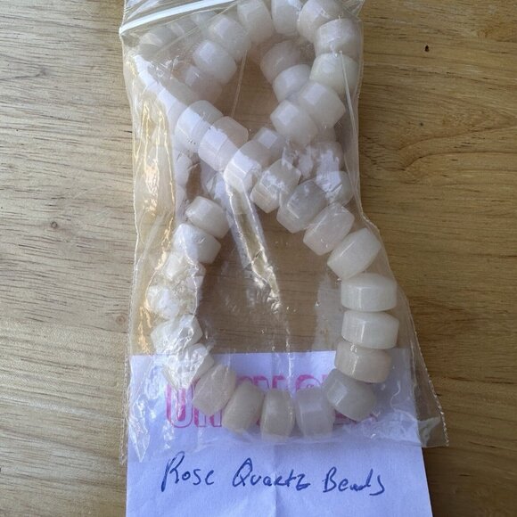 New Natural Rose Quartz Pearl Cultured Gemstones Pink Beads NOS Original Package - Picture 8 of 12